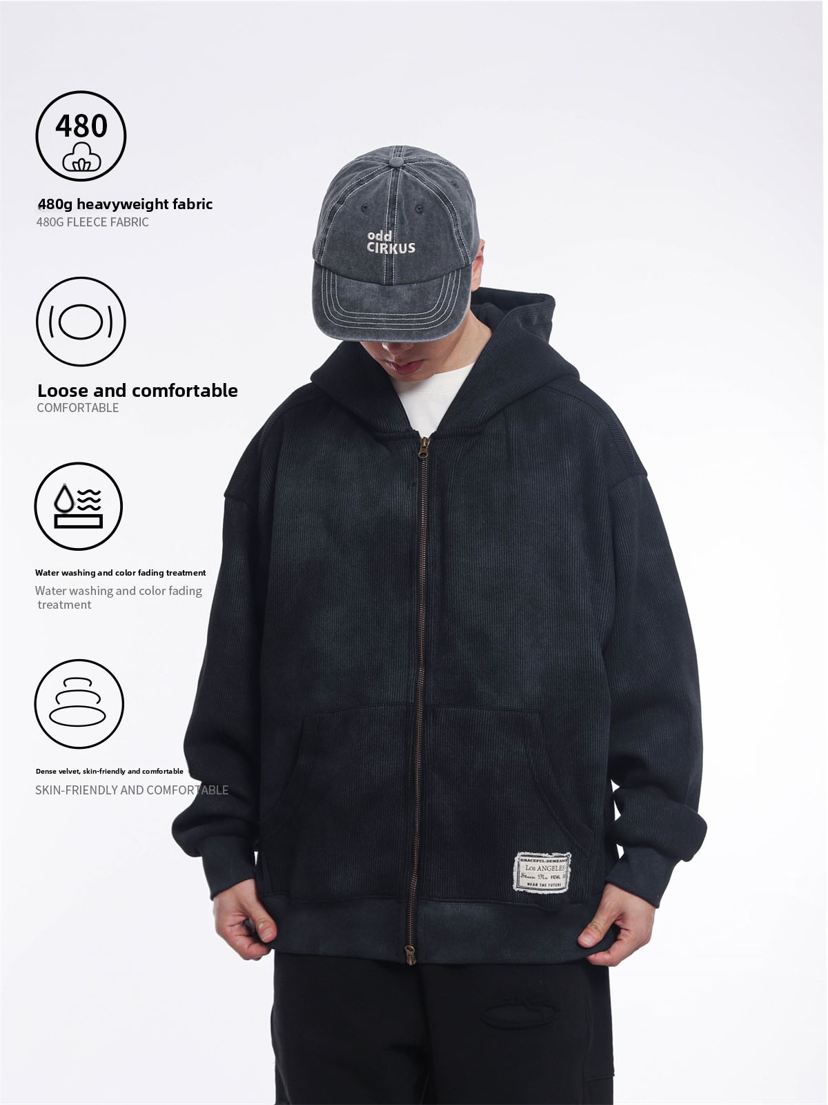 Streetwear Brand Japanese - Retro Japanese Style Heavyweight 480g Double