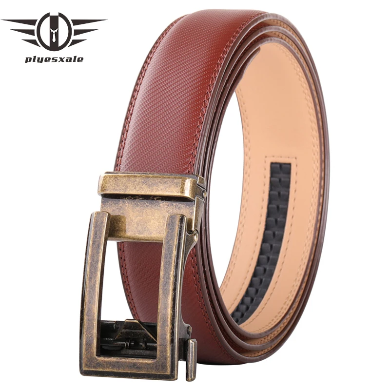 Streetwear Brand Belts - Plyesxale 2026 New Trendy Cow Leather