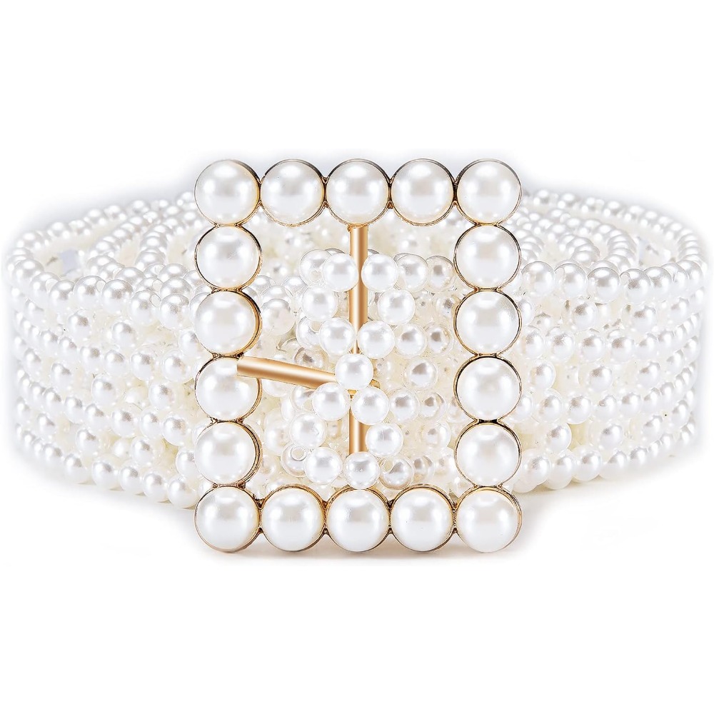 Off White Belt - 95cm long Pearl Belts Gift for