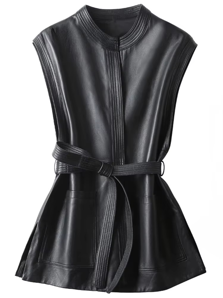 Streetwear Brand Belts - Spring Autumn Black Soft Pu Leather