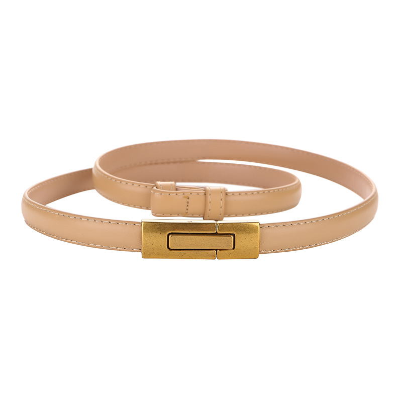 Genuine Leather Thin Belt for  - Off White Belt 评论和价格