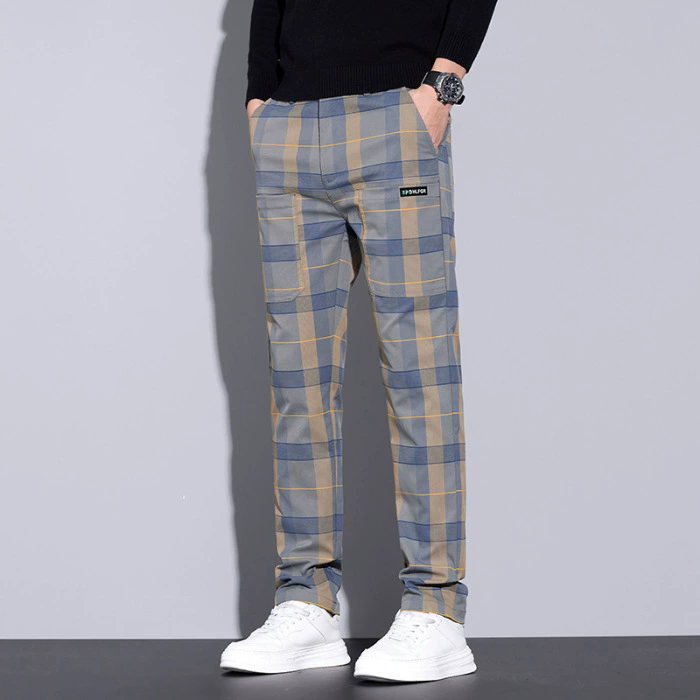 Men's Plaid Pants – Slim Fit C - Streetwear Brand Tags 评论和价格