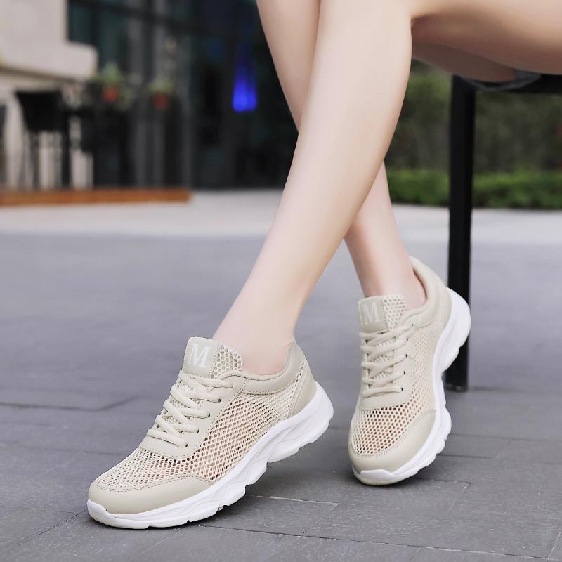 Summer Breathable Sneakers Wom - Streetwear Brand With White Flowers 评论和价格