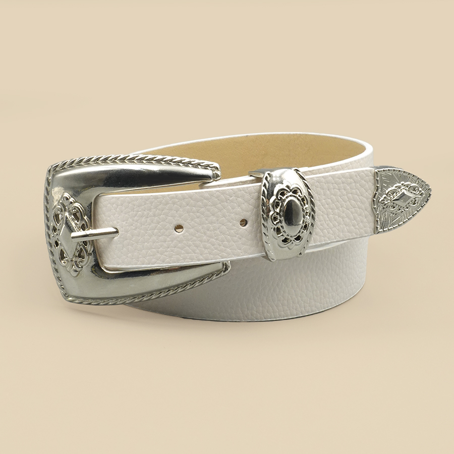 White Border Women's Belt Soli - Off White Belt 评论和价格