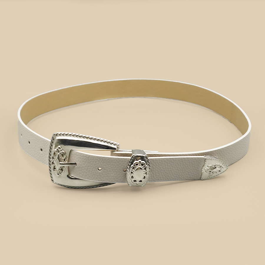 White Border Women's Belt Soli - Off White Belt 评论和价格