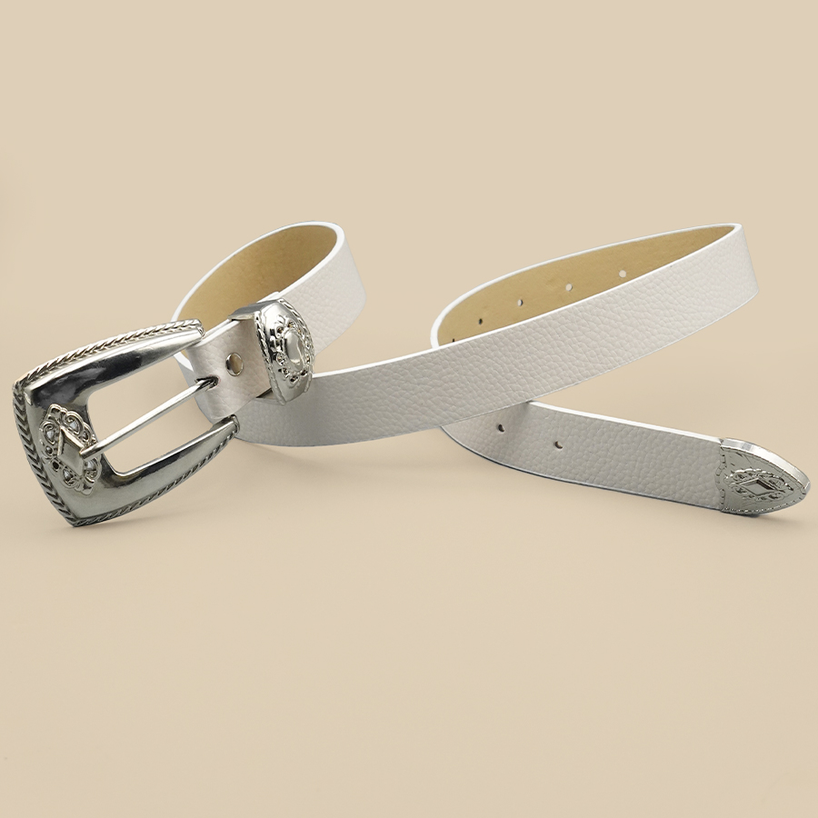 White Border Women's Belt Soli - Off White Belt 评论和价格