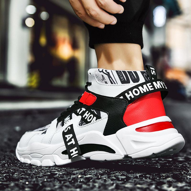 Large Size High Top Chunky Man - Streetwear Brand With White Flowers 评论和价格