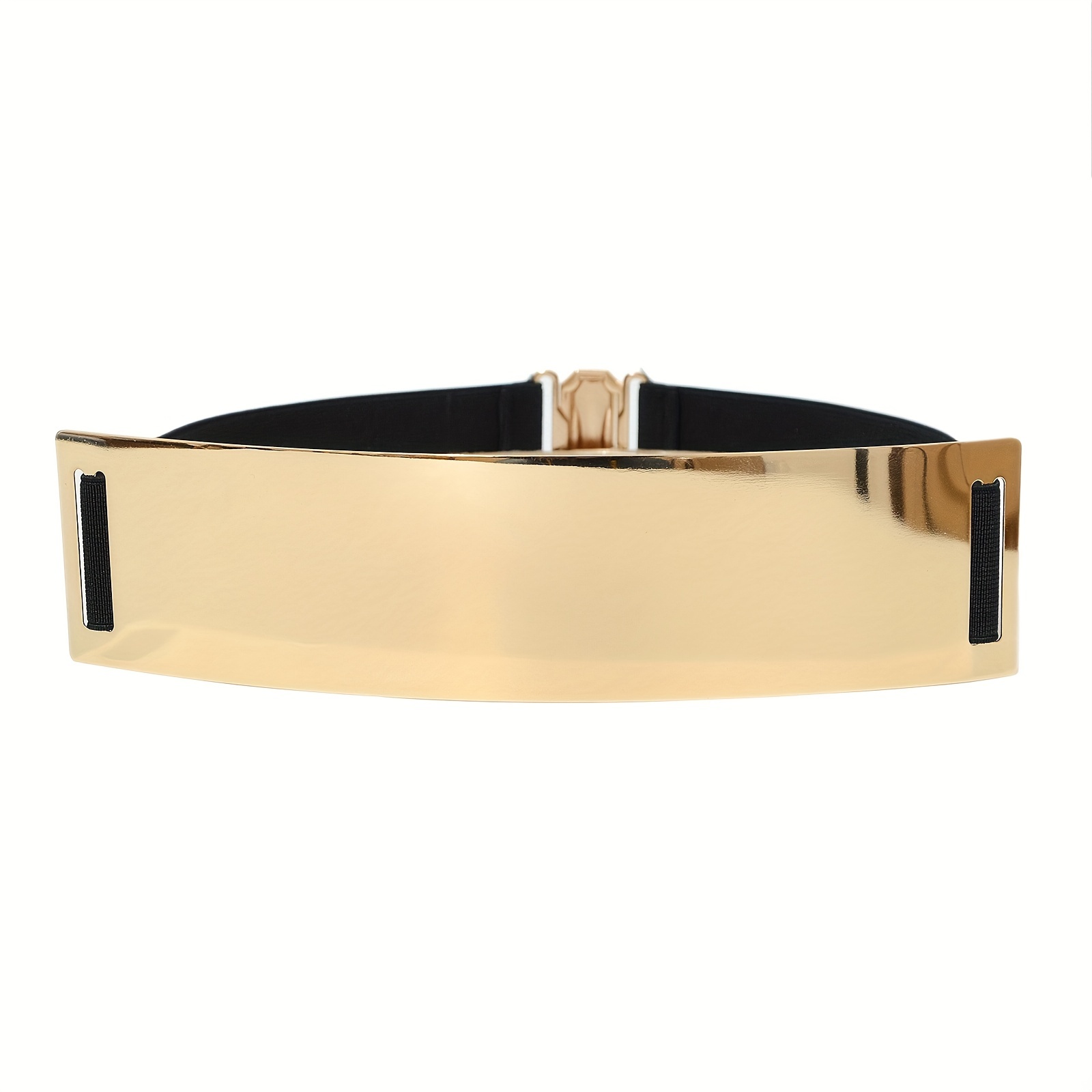 Punk-Elegant Metallic Glossy W - Off White Belt 评论和价格